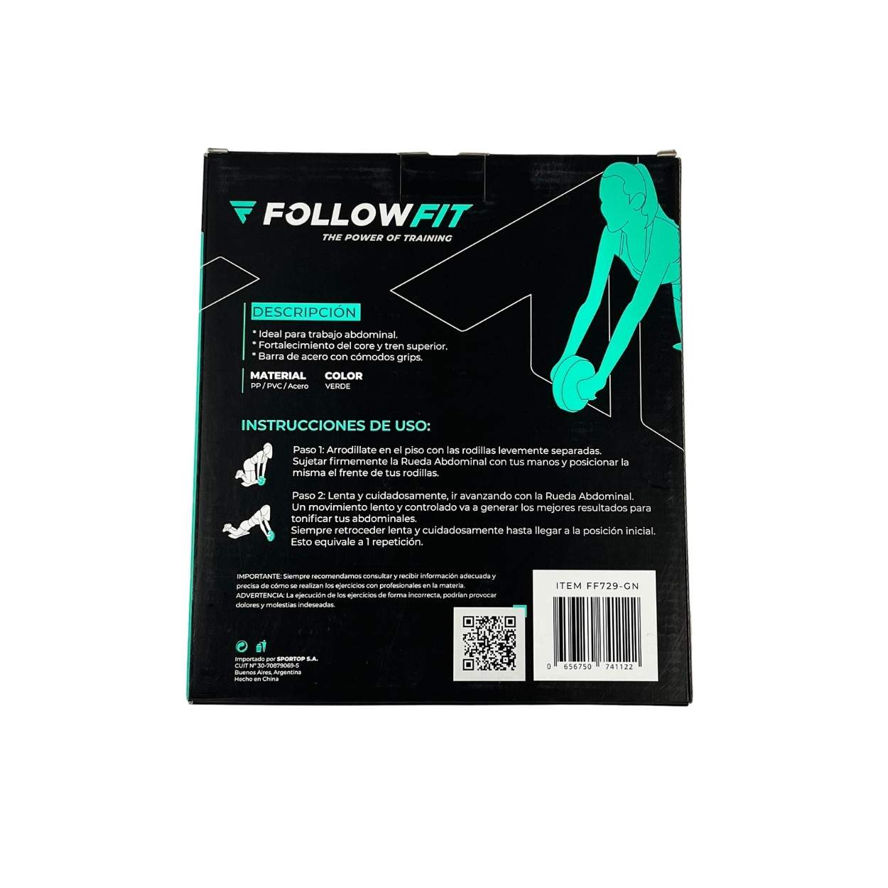 RUEDA ABDOMINAL DOBLE - FOLLOW FIT - Imagen 4